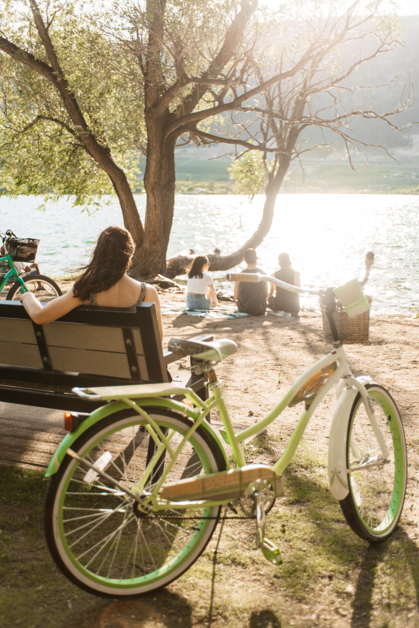 Biking to the beach