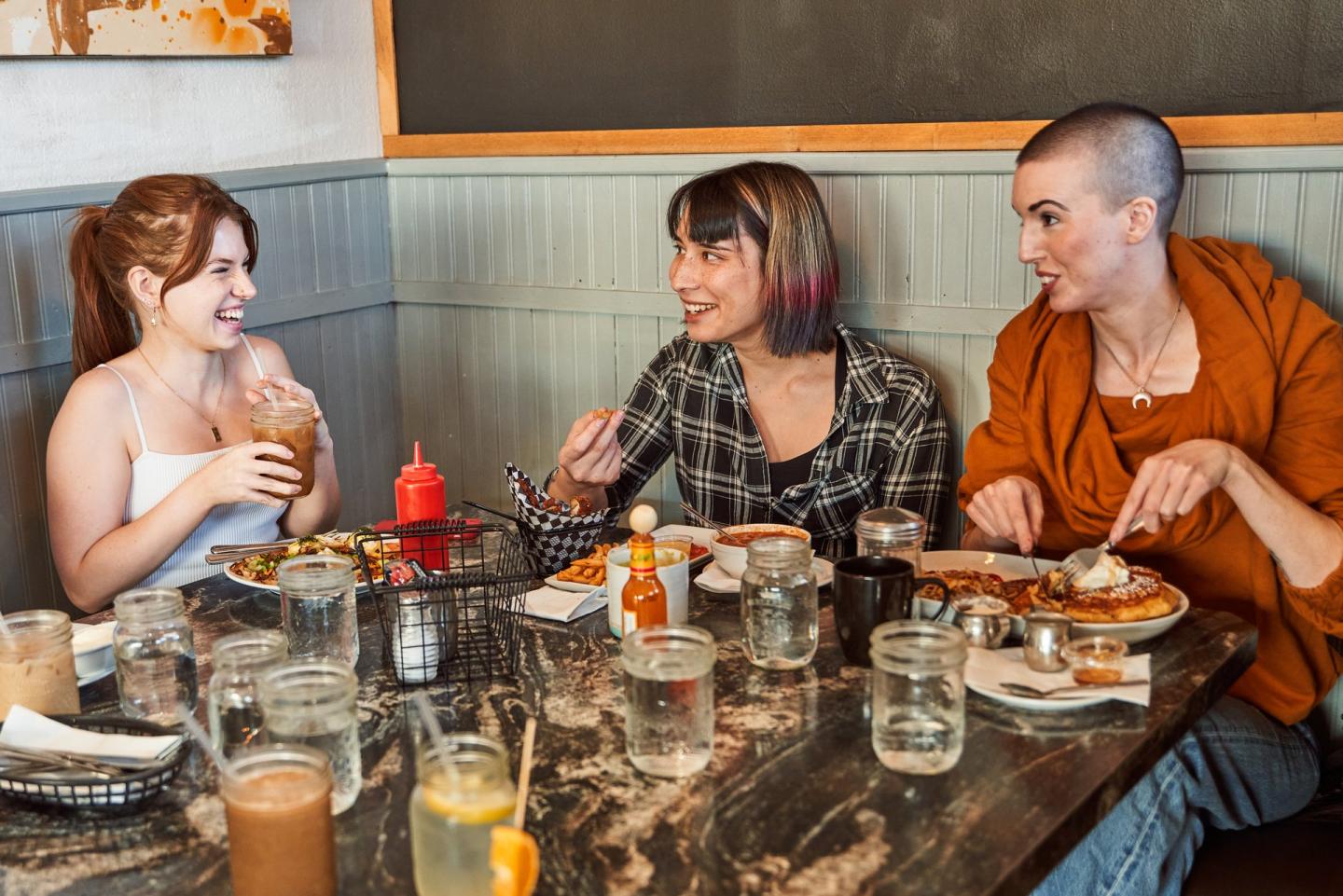 women eating breakfast at Eatology in Vernon