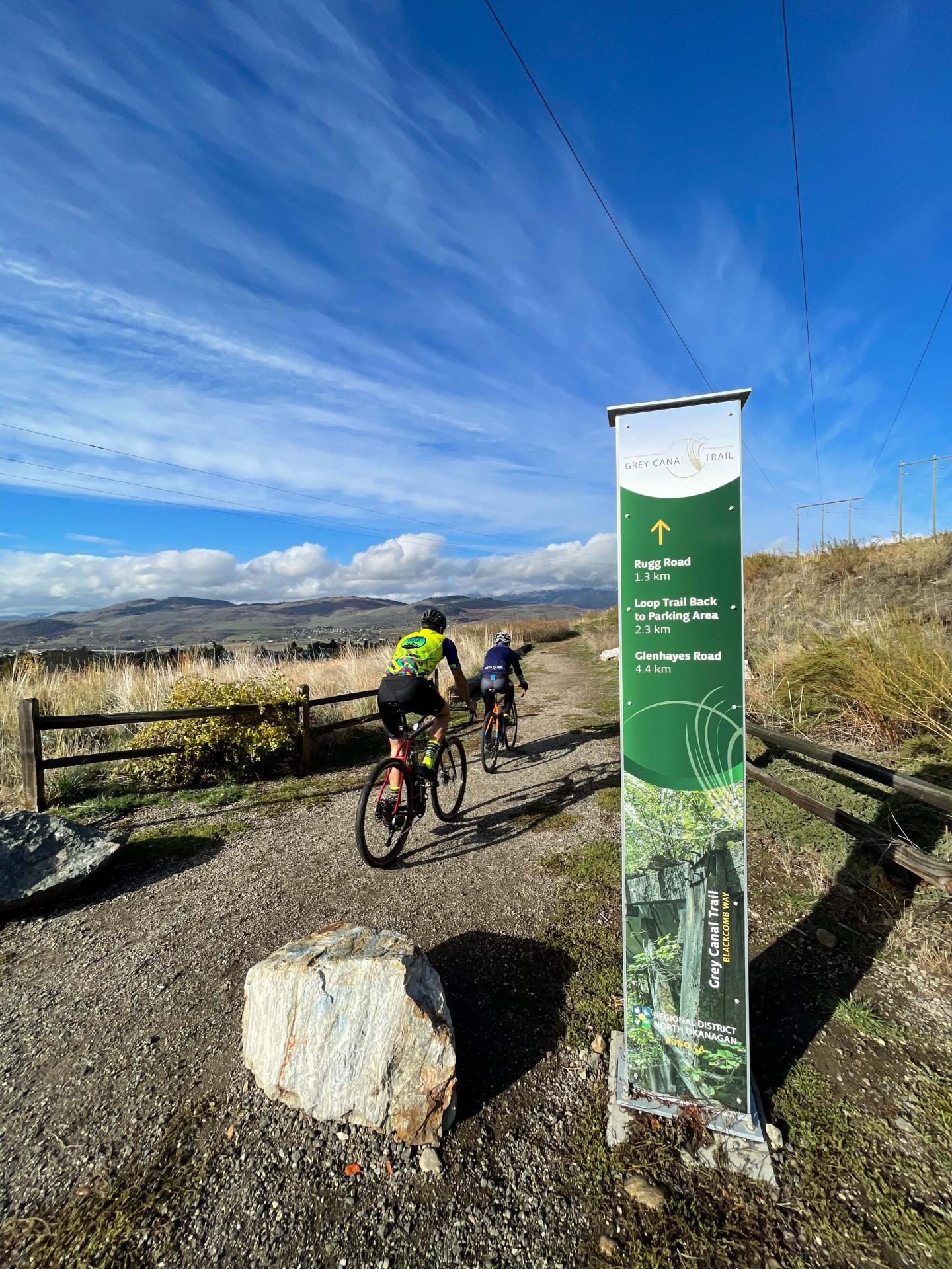 bikers on bike trail