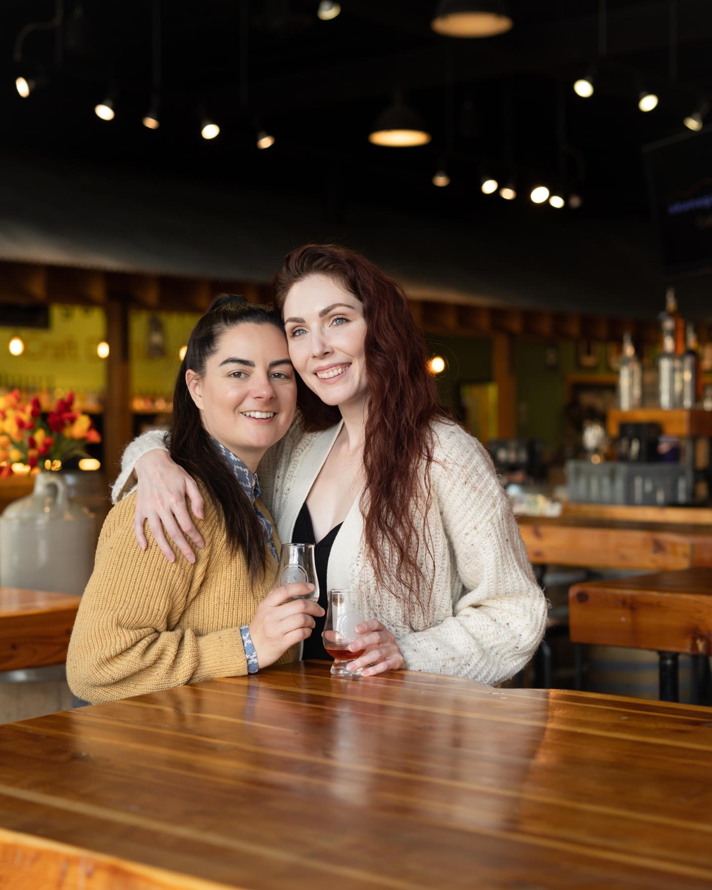 Couple at whisky tasting at Okanagan Spirits Craft Distillery