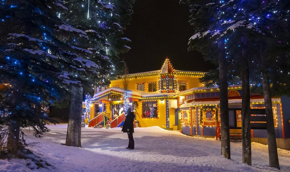House with christmas lights