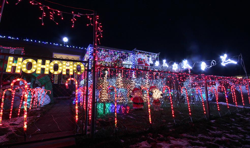 Christmas light display