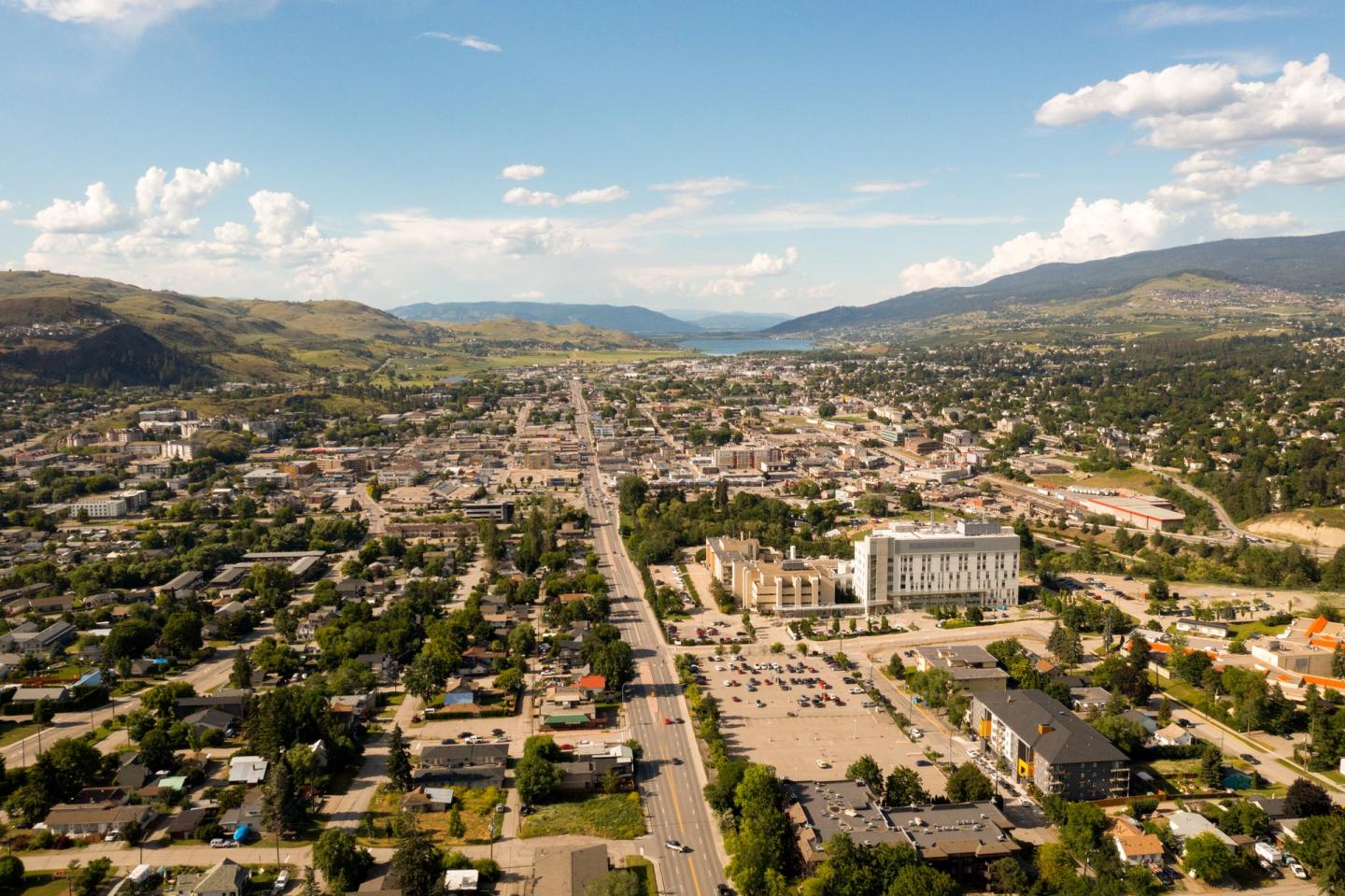 City of Vernon aerial view of Highway 97