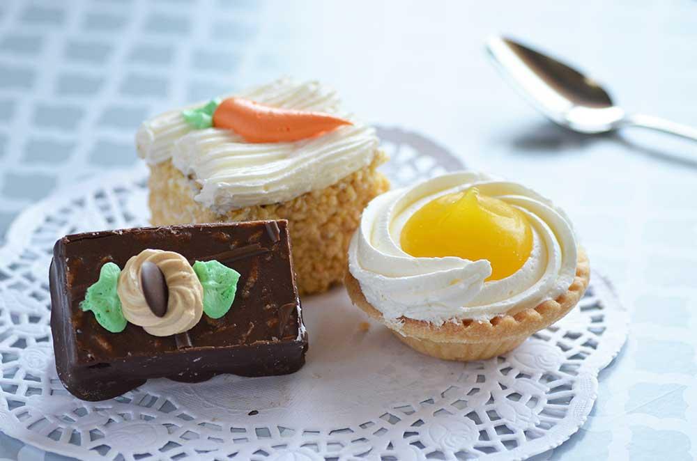 Brownie, Carrot Cake and Lemon Tart from Sweet Caroline's Bakery