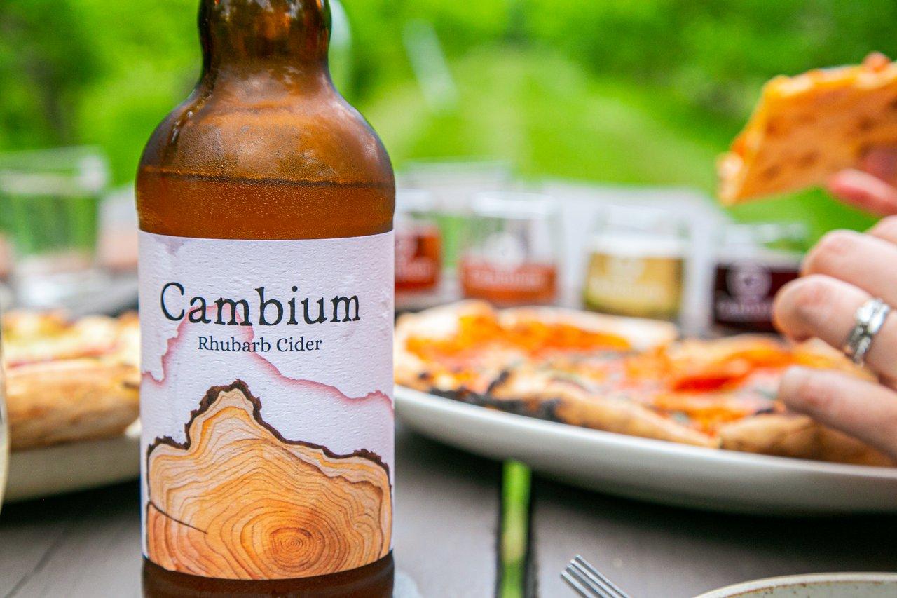 Cider and a woodier pizza at Cambium Cider Co. 