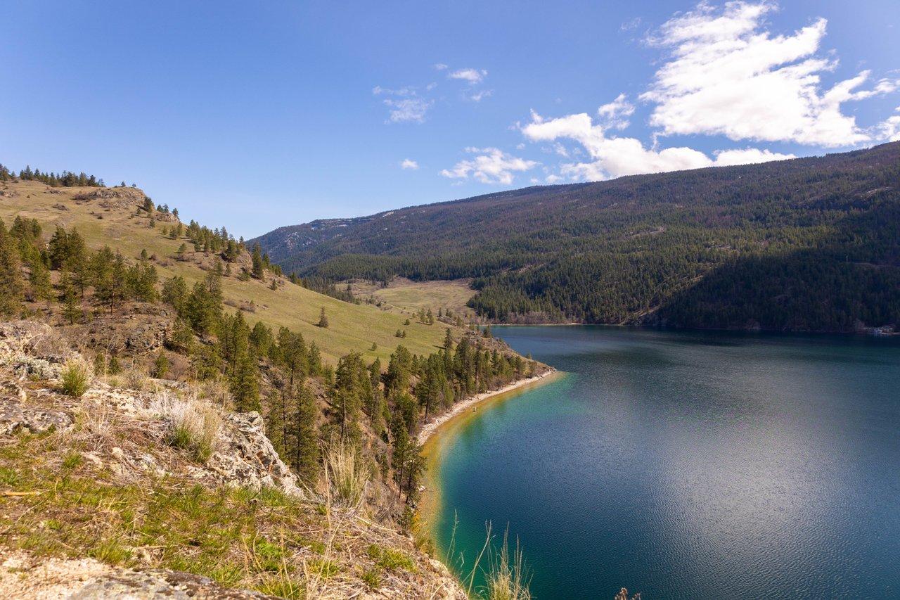 Kalamalka Provincial Park view of colourful waters and hills