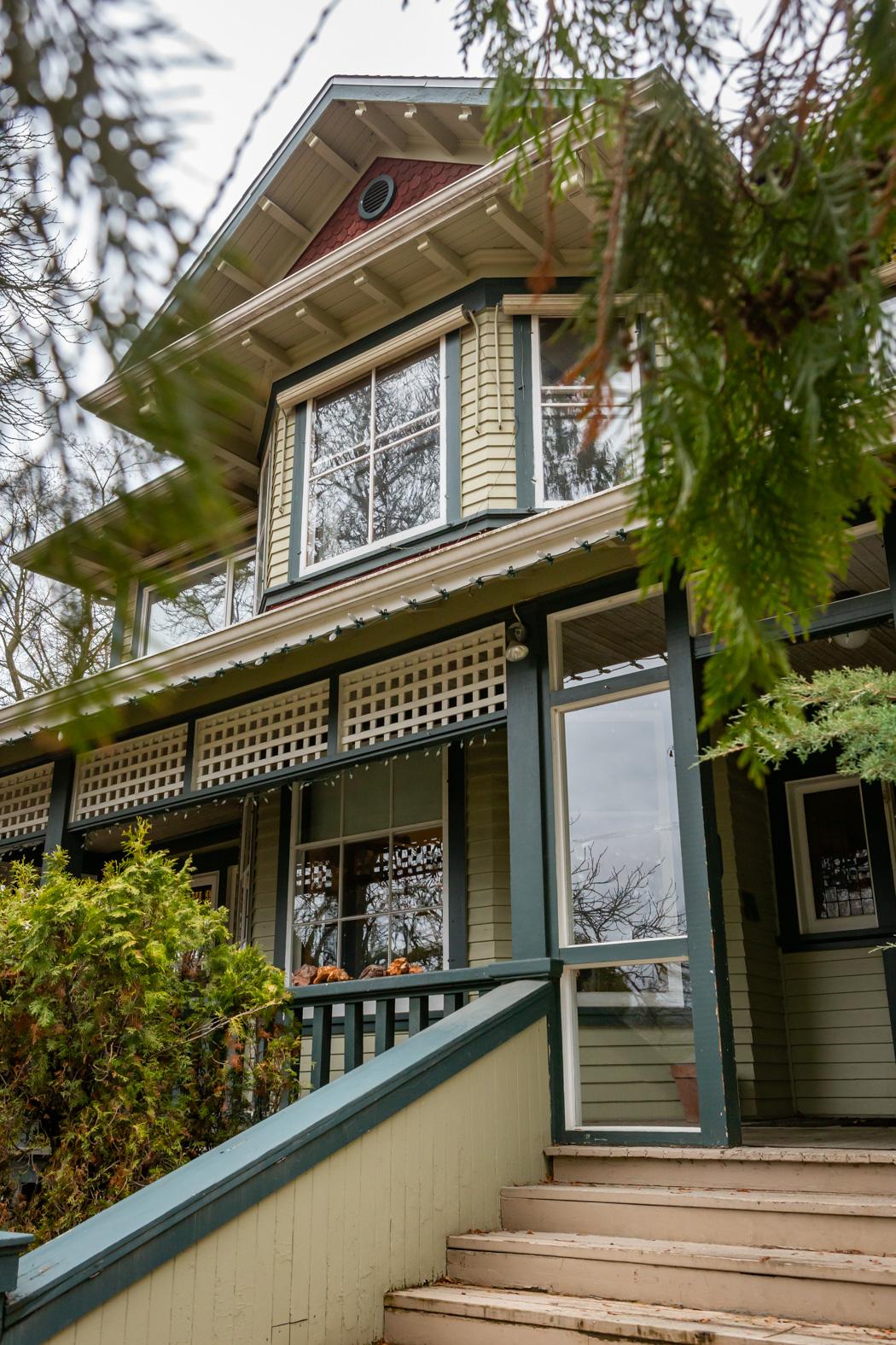 Outsidde view of the Caetani House located in Vernon, BC