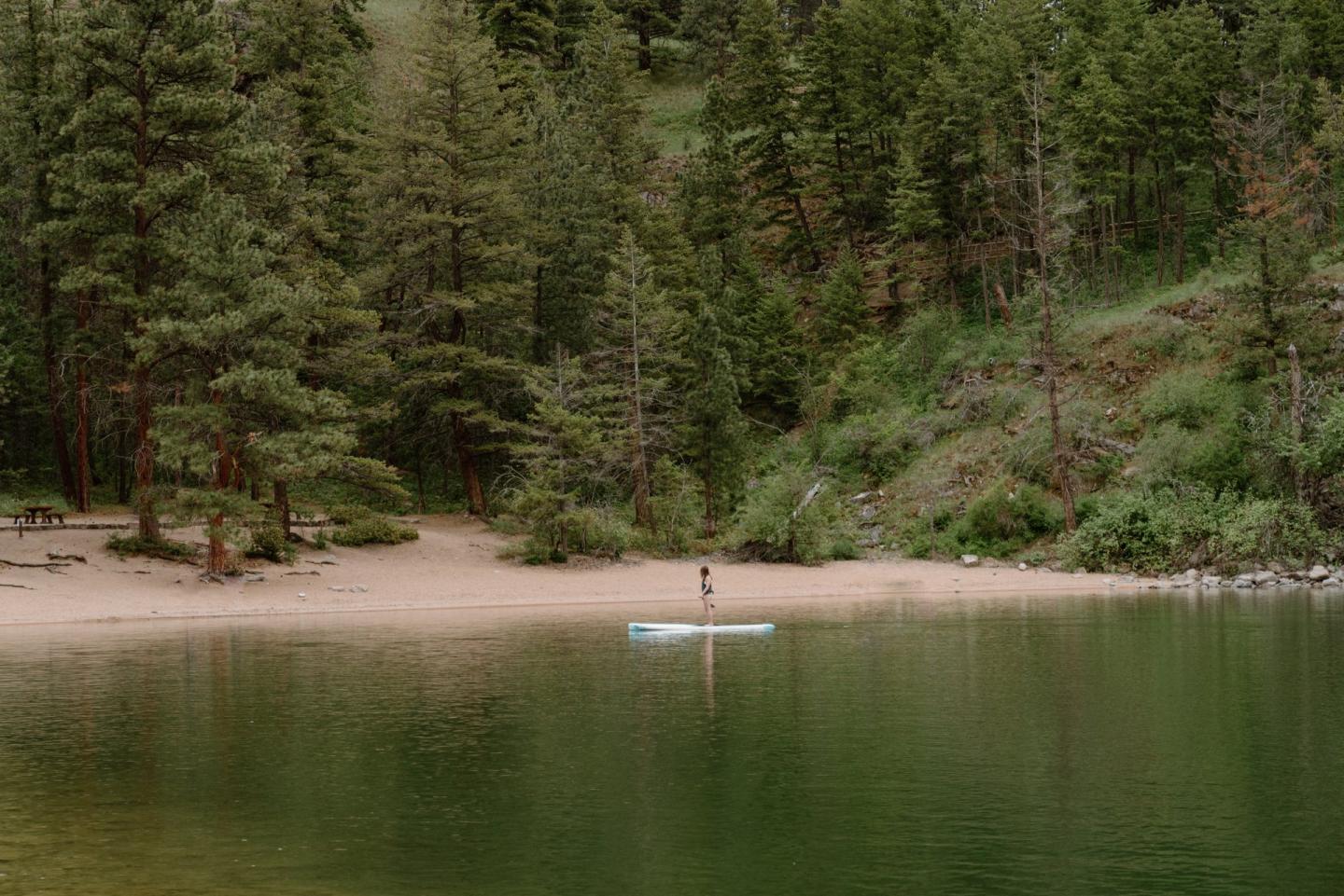 Paddle boarding at Ellison Provincial Park in Vernon BC
