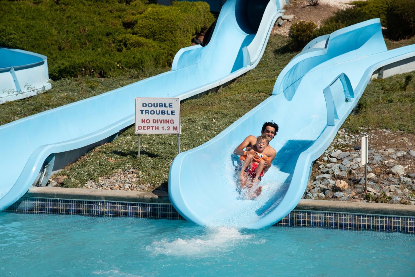 Person on waterslide