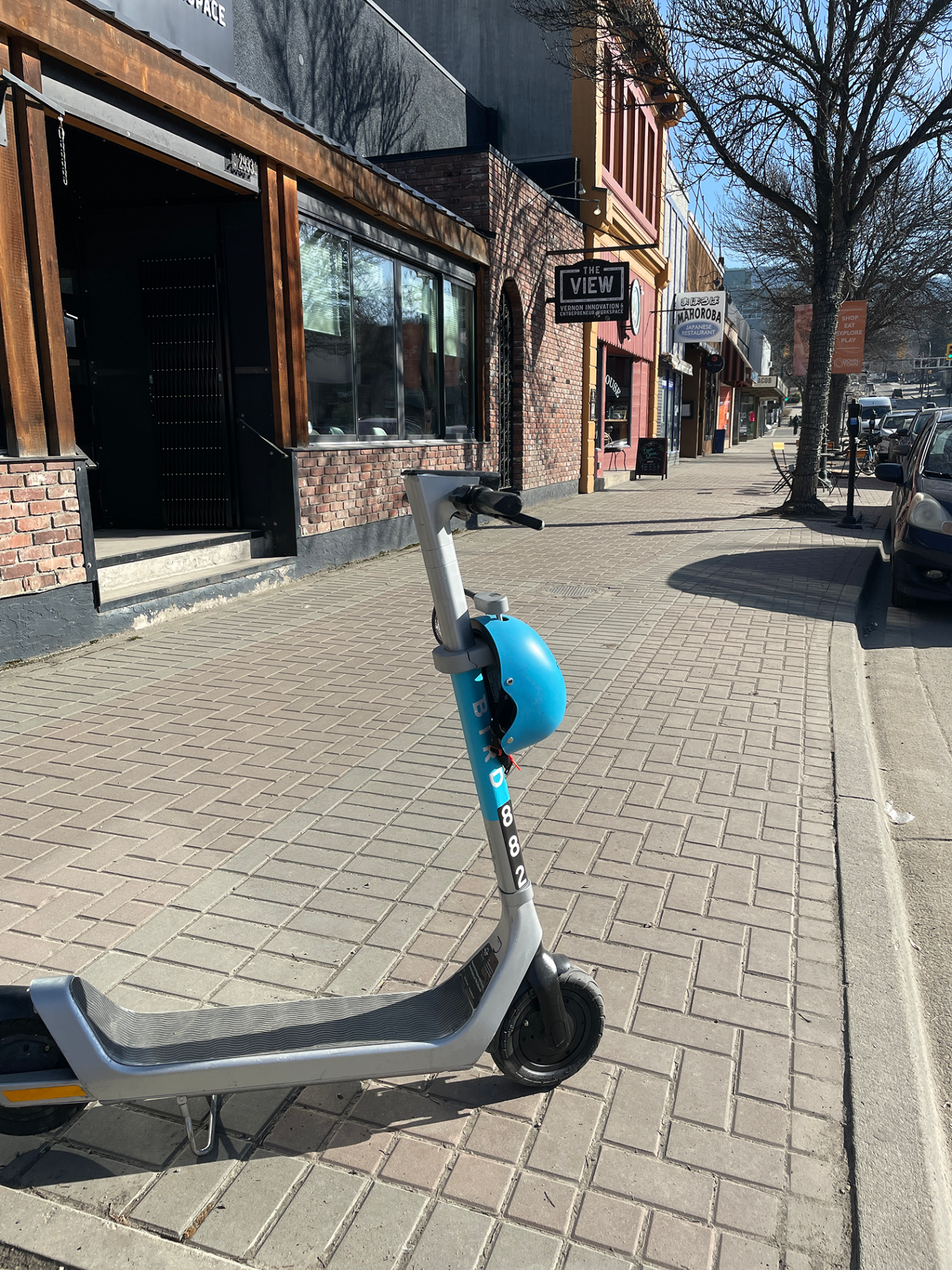 escooter on sidewalk