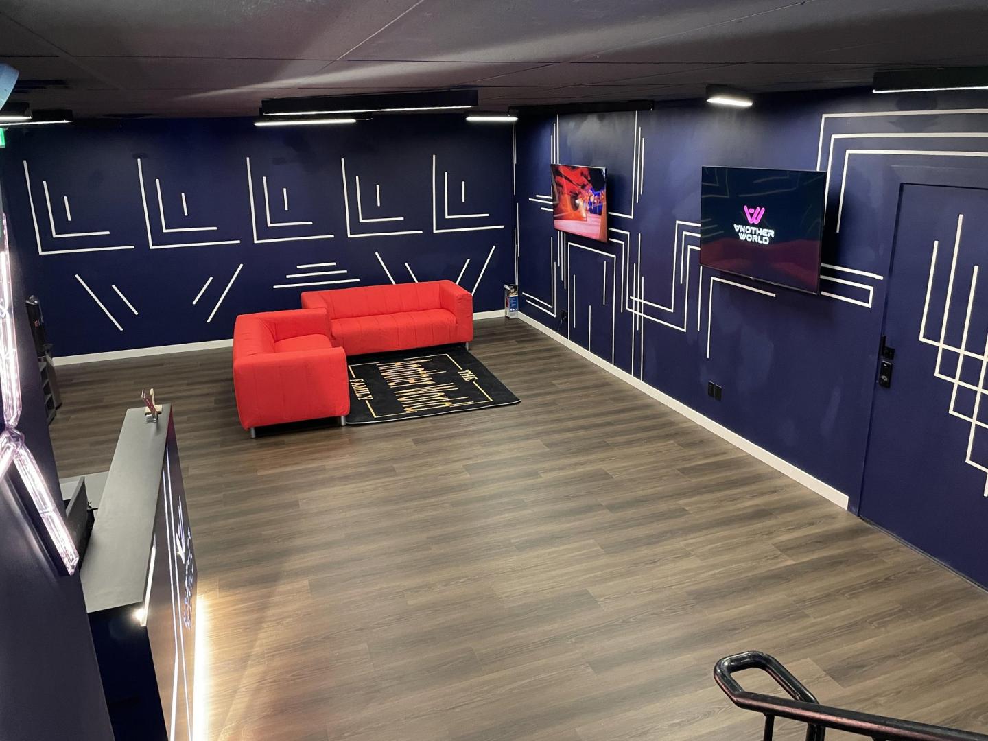 foyer of virtual reality experience in Vernon, BC