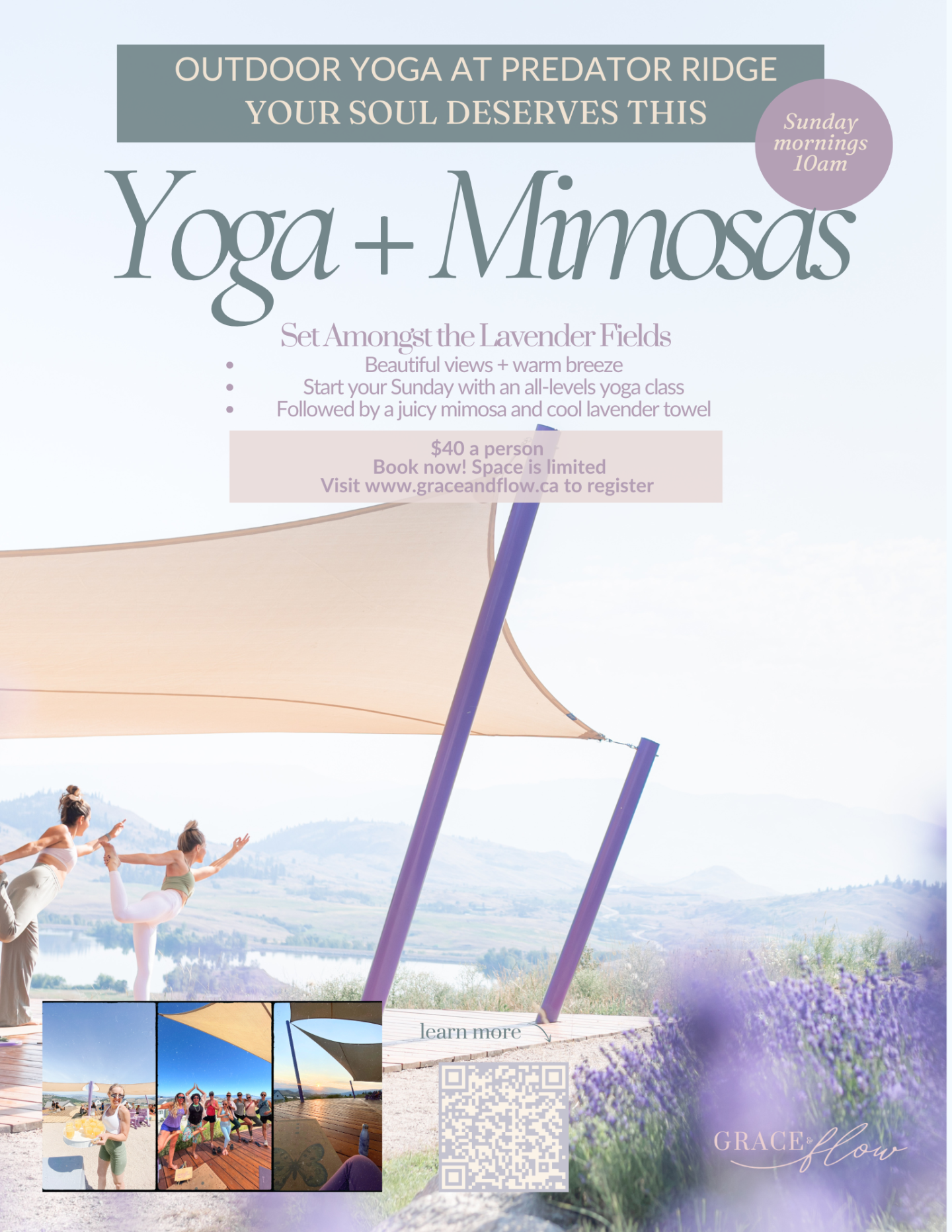 Yoga and Mimosas every Sunday morning