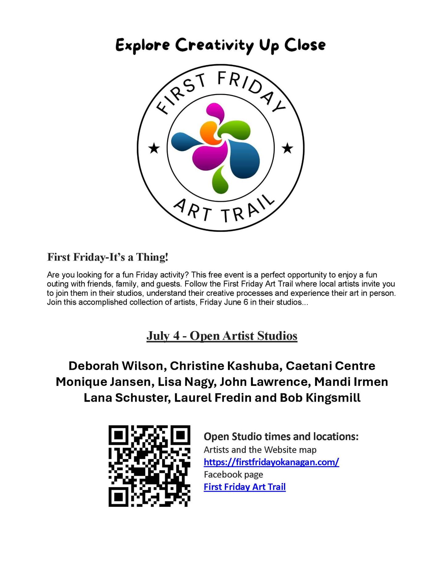 Local artists open their studios July 4 as part of First Friday Art Trail