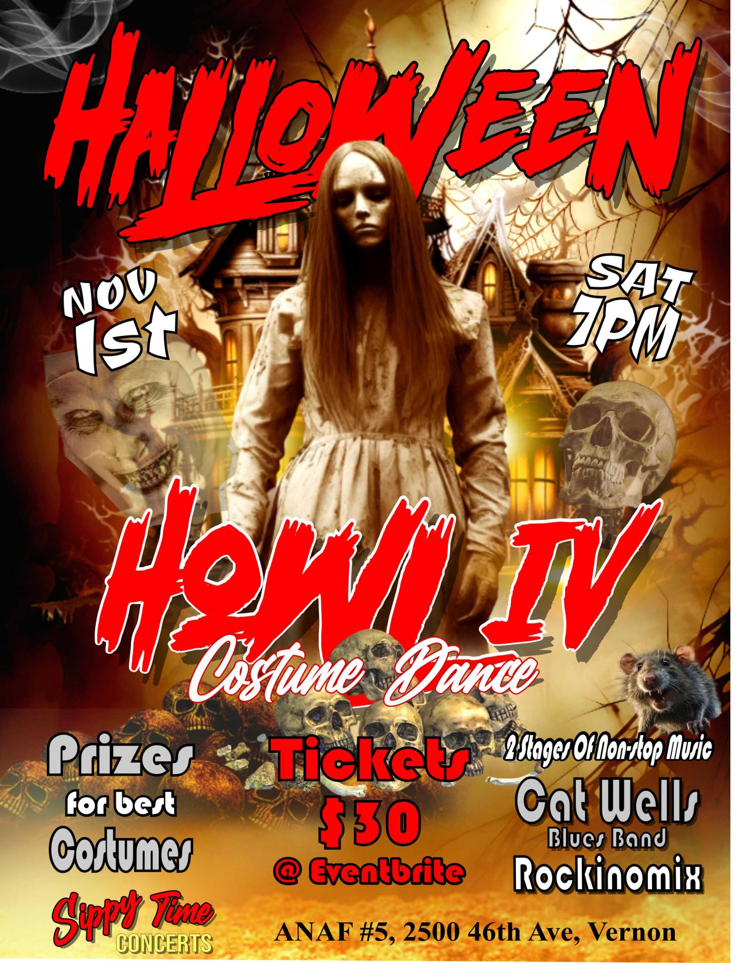 Halloween Howl Poster with date and other information