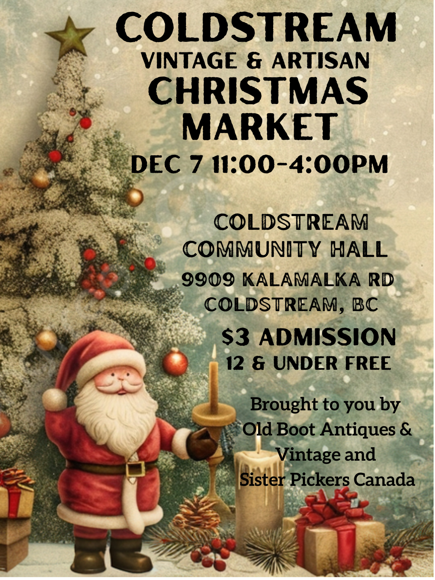 Coldstream Vintage & Artisan Christmas Market - Dec 7th 11-4pm