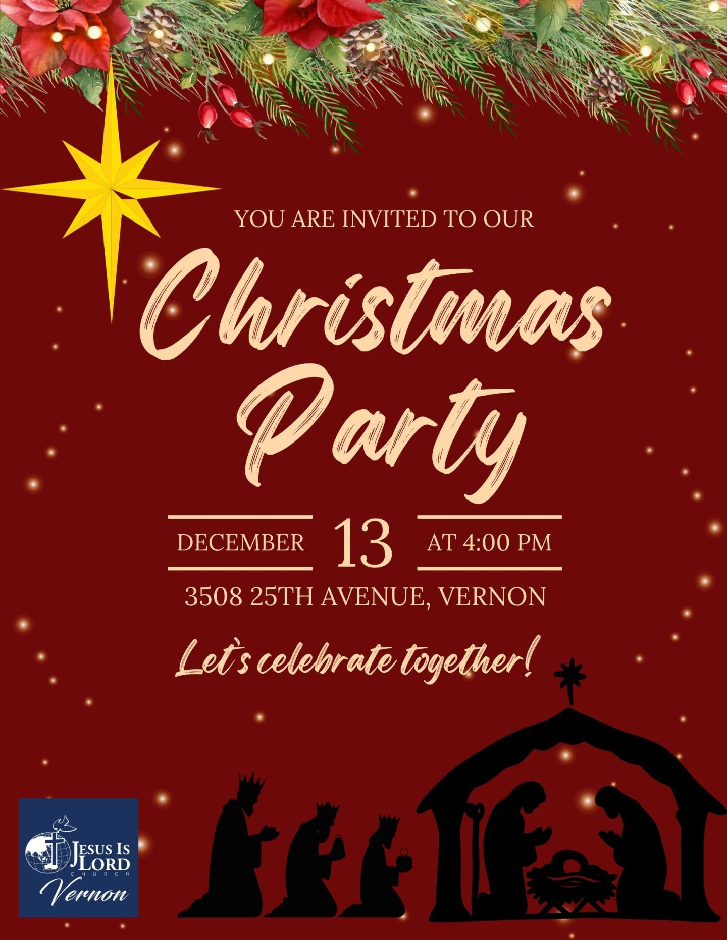 Christmas Party (Jesus is  Lord Church - Vernon)
