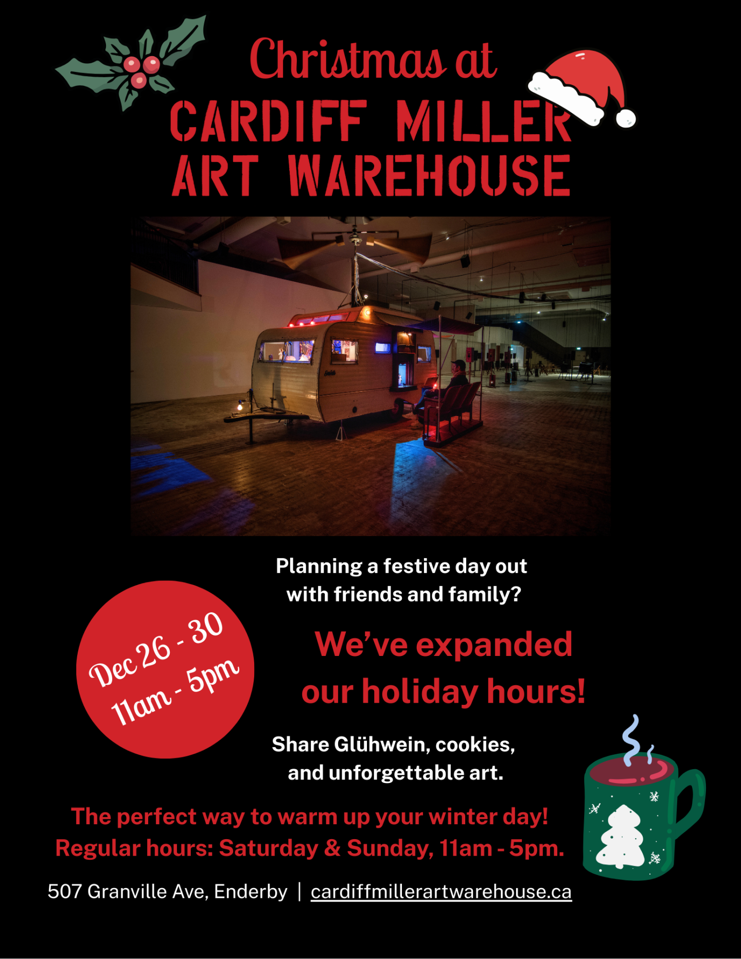 Poster for Extended Holiday Hours at CMAW