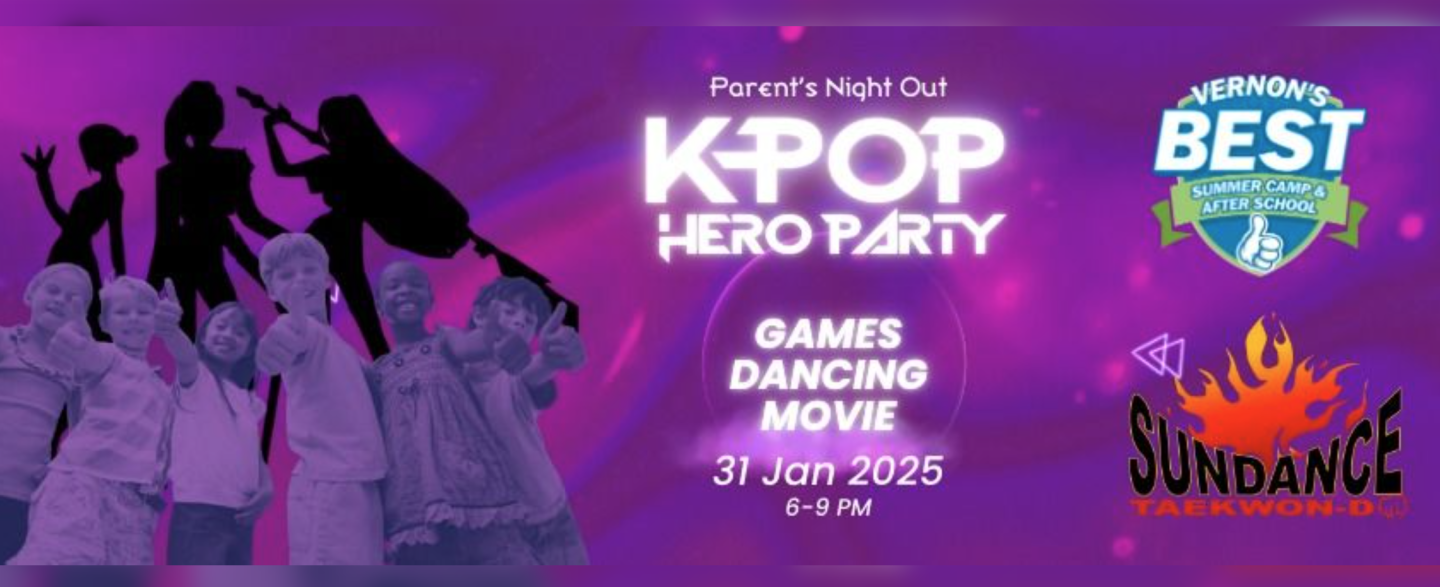 Parent's Night Out! K-POP HERO PARTY! Poster