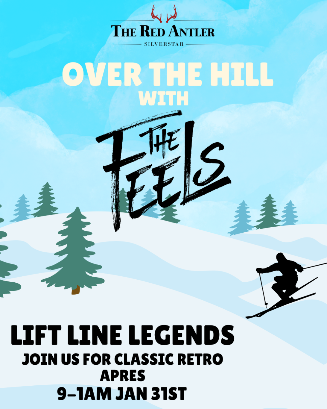 Retro Day & "Lift Line Legends" Party Event Poster