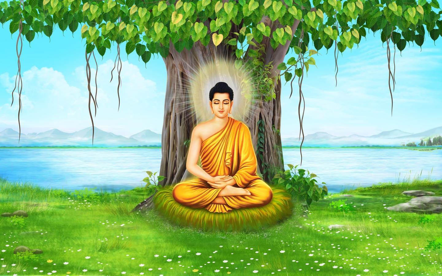 The historical Shakyamuni Buddha meditating.