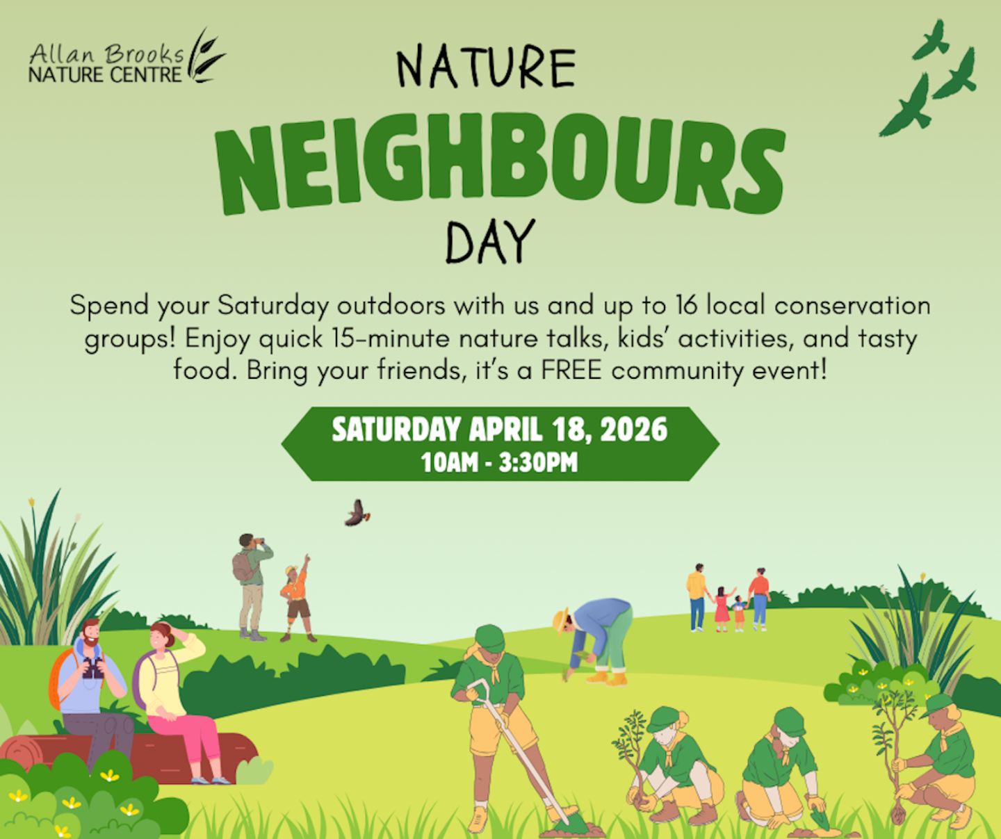 Nature Neighbours Day is a one-day, outdoor, family-friendly event that brings together a wide range of local nature, environment, outdoor recreation and community organisations in one place. 
