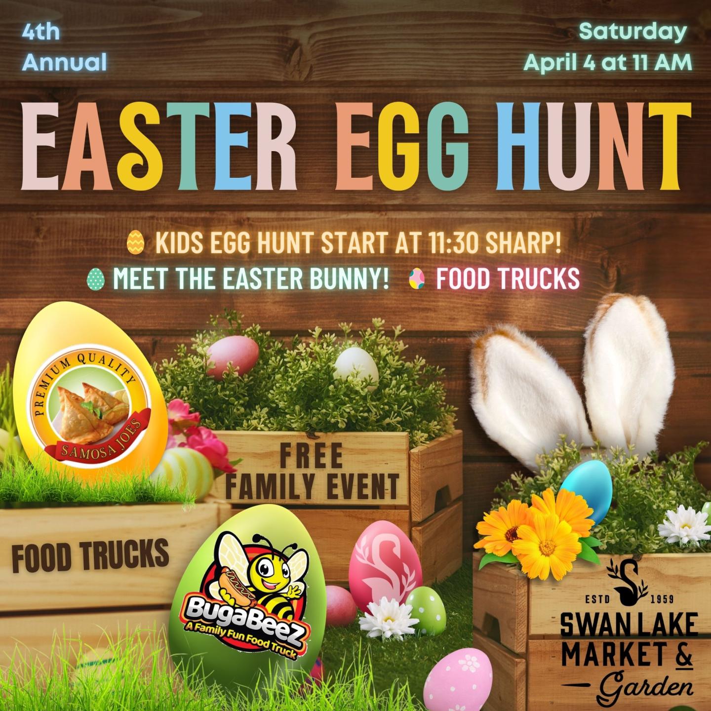 Easter Egg Hunt - FREE Family Event April 4th 11am