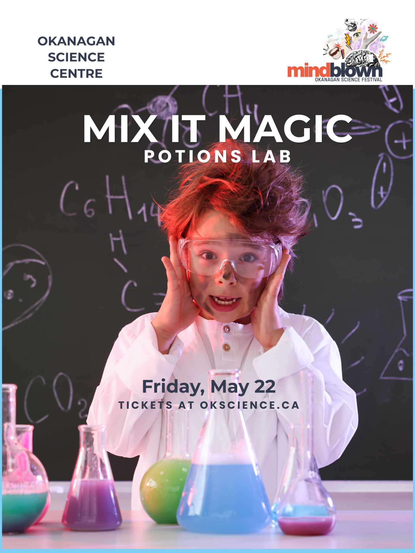 Mix it magic. Child doing science experiment 