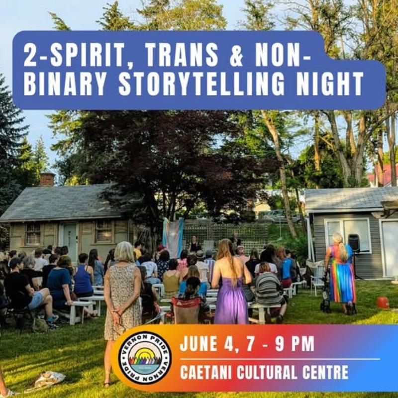 2-Spirit, Trans, & Non-Binary Storytelling Night Event Poster