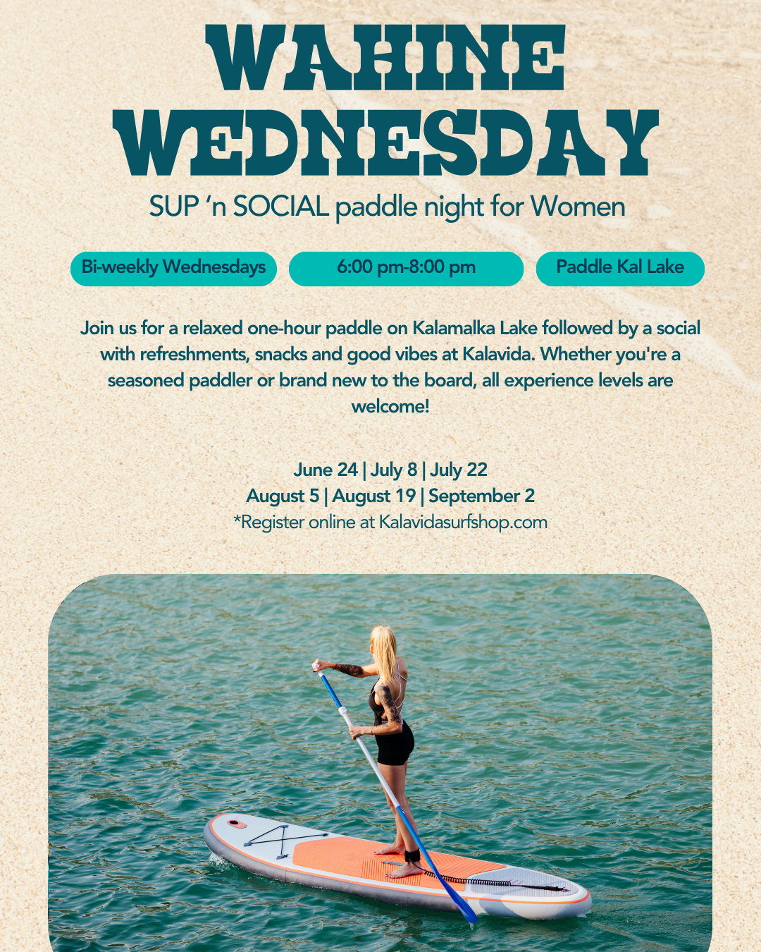 Wahine Wednesday Event Poster
