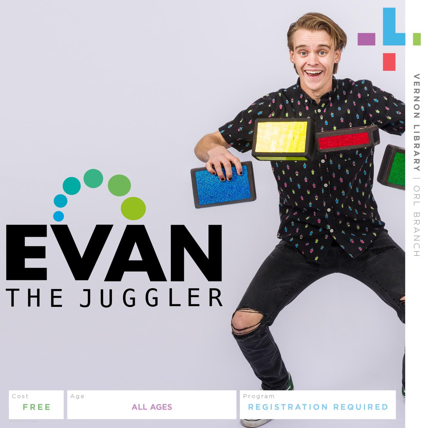 Evan the Juggler at the Library Event Photo