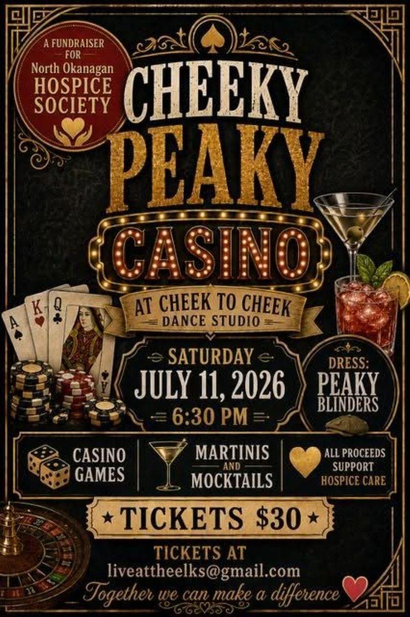 Cheeky Peaky Casino Event Poster