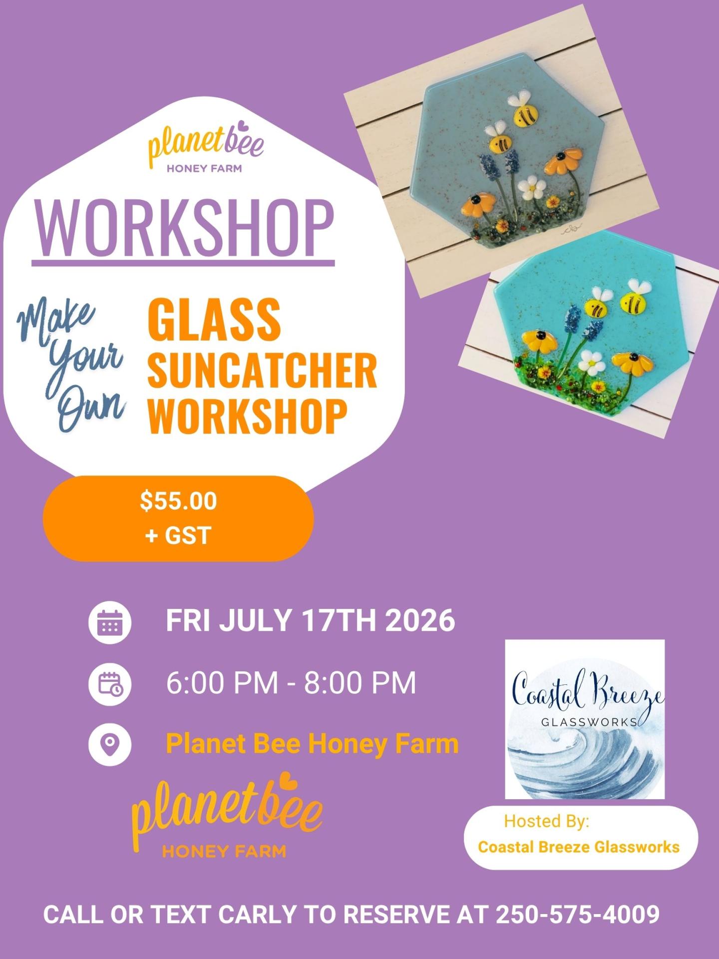 Glass Suncatcher Workshop Event Poster