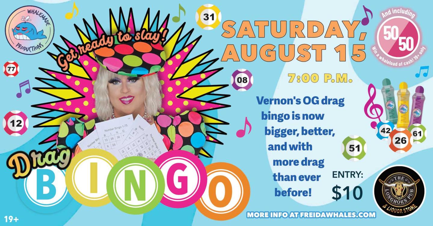 Whalemade Drag Bingo at Longhorn Pub Poster