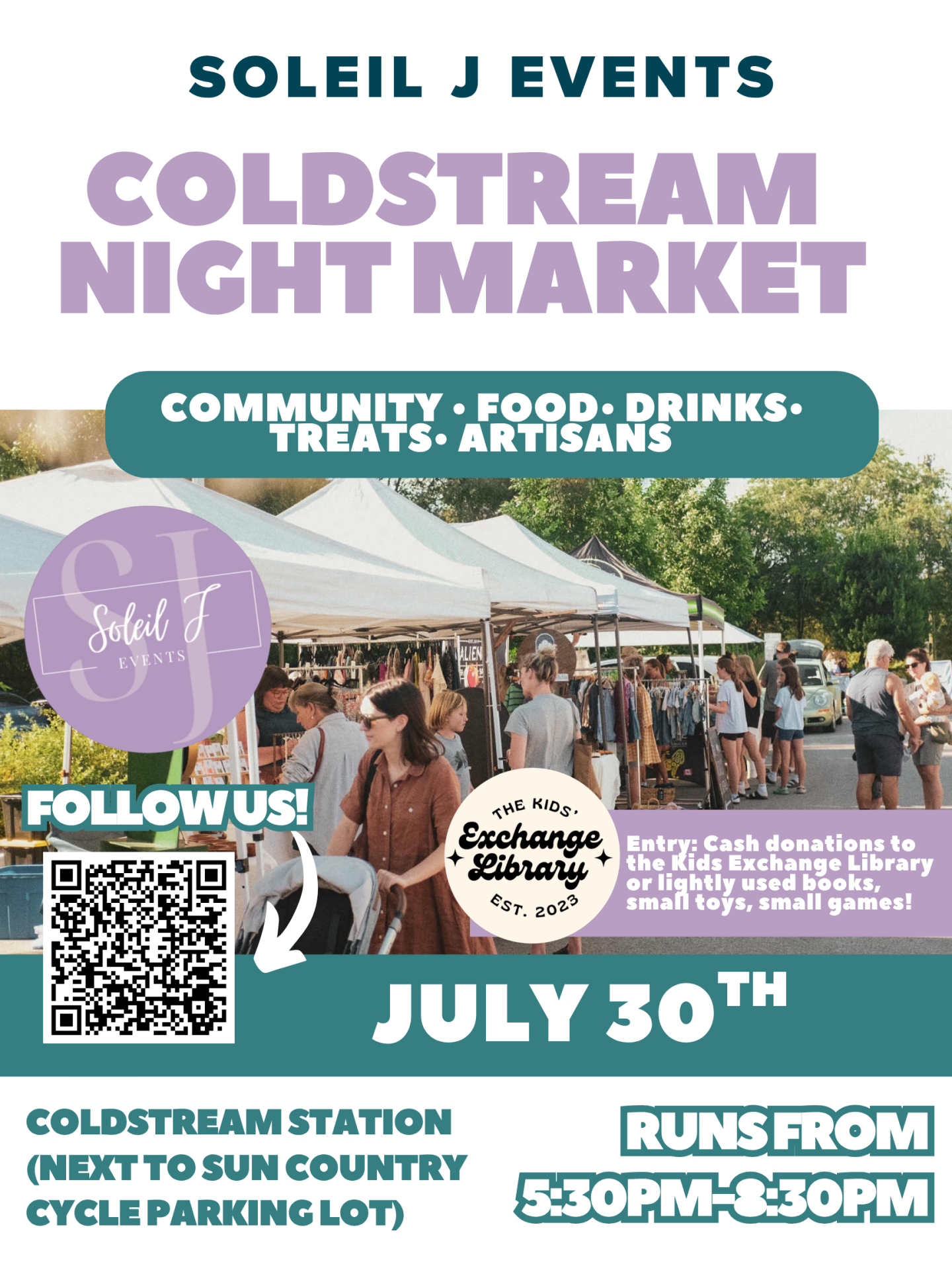 Event poster, Coldstream artisan night market