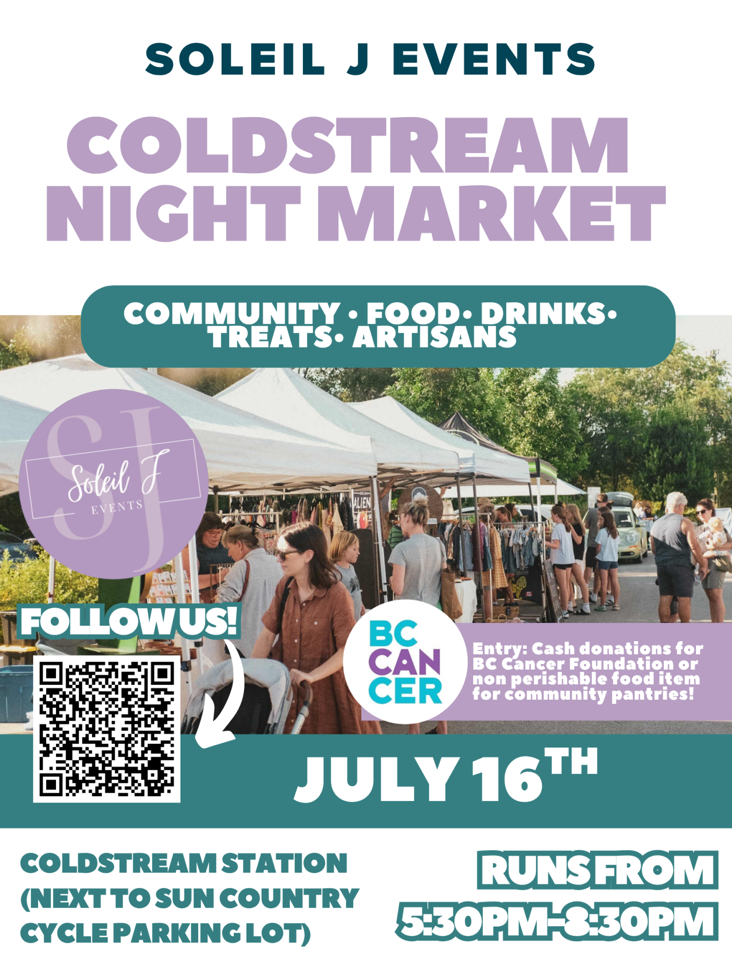 Coldstream Night Market Event Poster
