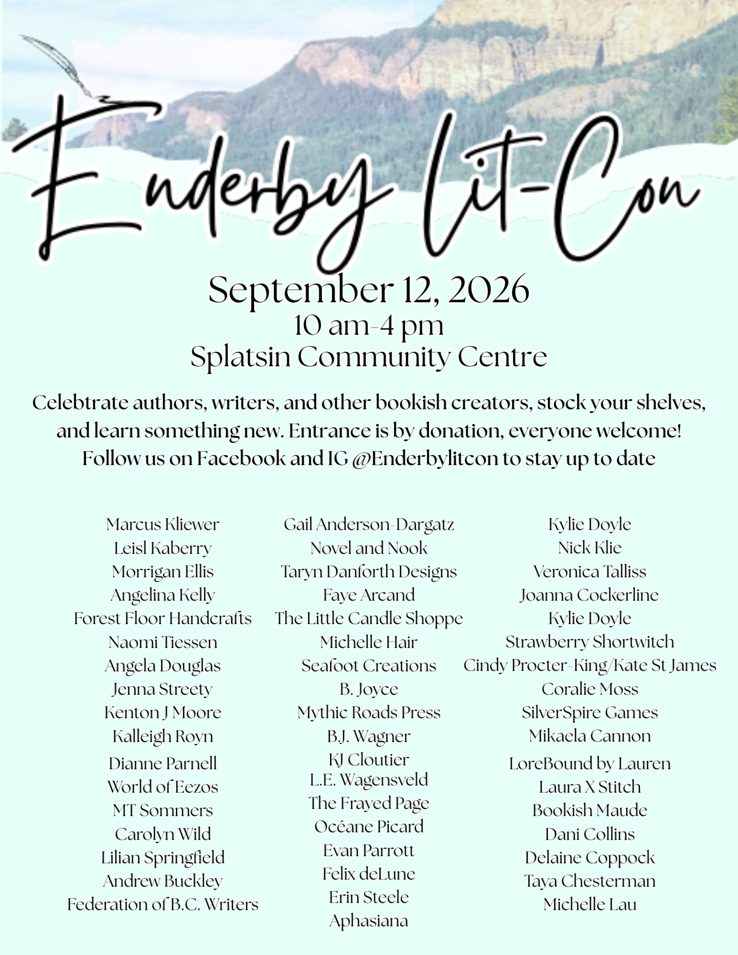Enderby Lit-Con Event Poster