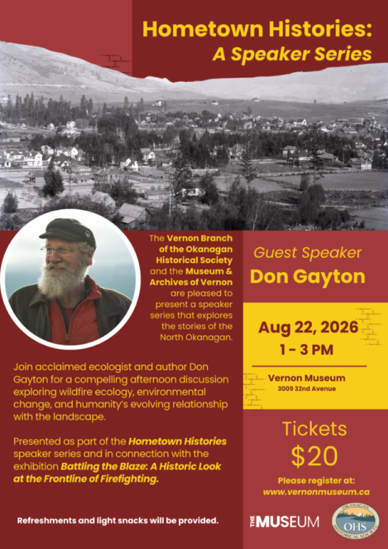 Don Gayton Speaker Series Event Poster