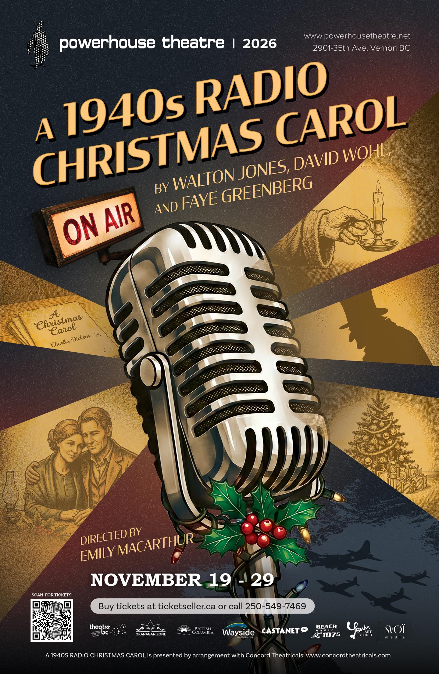 A 1940s Radio Christmas Carol poster