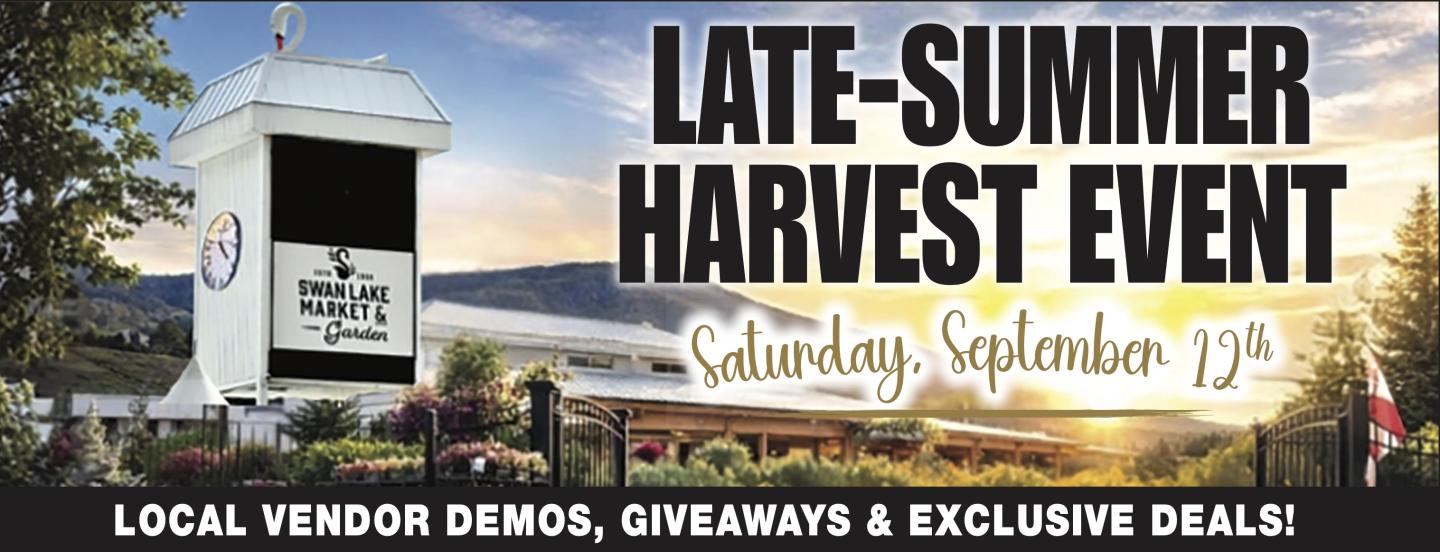 JOIN US THIS SATURDAY FOR OUR LATE-SUMMER HARVEST EVENT! 🌽🚜🍎  One day only! Celebrate peak local harvest with us this Saturday, September 12th at Swan Lake Market & Garden. We’ve lined up incredible vendor demos, live music, animal visits, and huge plant & produce deals .  EVENT HIGHLIGHTS (SATURDAY, SEPT 12TH): 🎶 Live Music: Mark Wensley performing 11 AM – 2 PM 🐐 CC Family Farm: Goat Soap Demo + meet the live goats (10 AM – 3 PM)!
