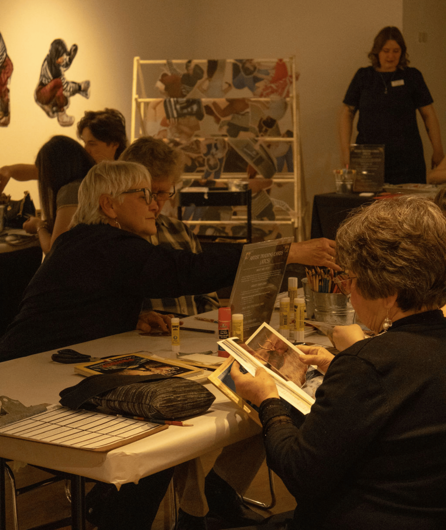 Guests participating in art activities at the Spring 2026 Art After Dark