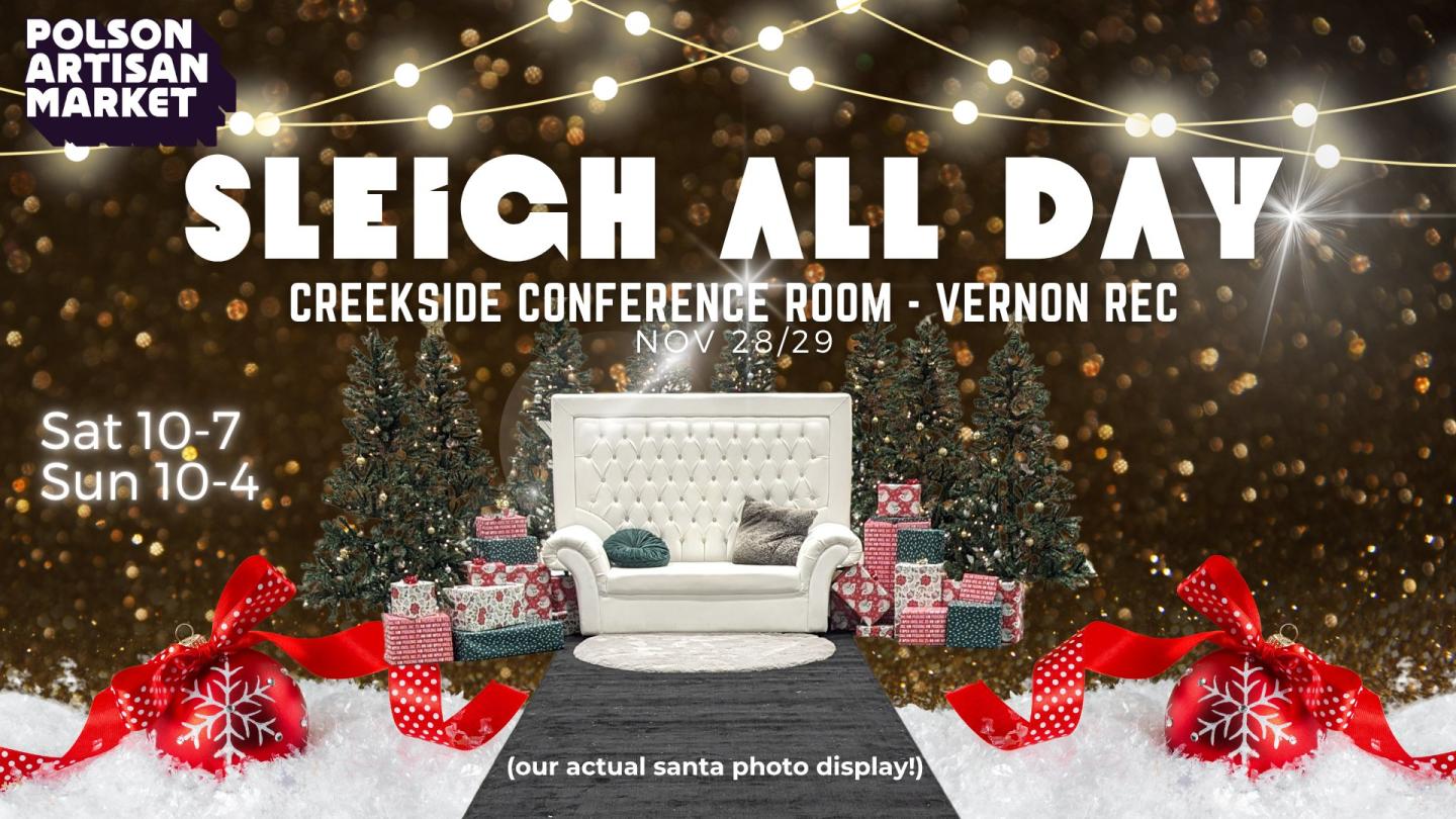 Sleigh All Day holiday market poster
